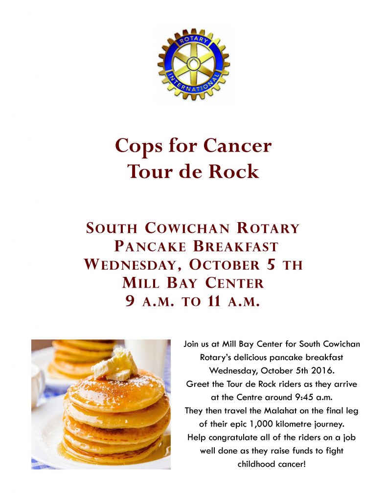 rotary pancake tour de rock cops for cancer