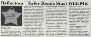 drive safely reflectors shawnigan Focus Be Safe Be Seen